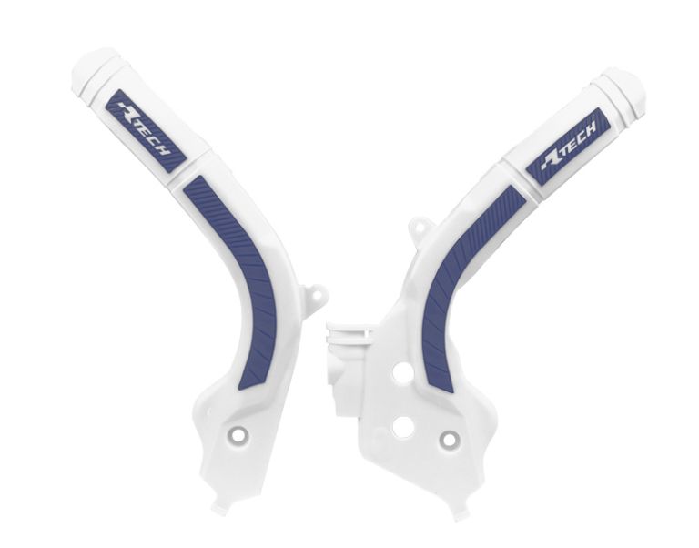 Protektory rámu HUSQVARNA, RTECH (sada, bílo-modré)