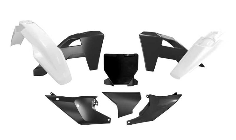 Sada plastov 6 dielov HUSQVARNA, RTECH (čierna, biela)