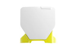 Predné číselná tabuľka HUSQVARNA, RTECH (biela, Husqv. žltá) OEM farba