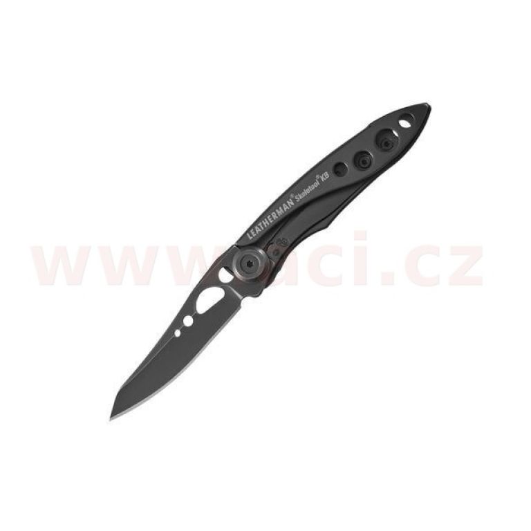 LEATHERMAN SKELETOOL KB BLACK- zavírací nůž s otvírákem lahví, rovná čepel, vyrobeno v USA, záruka 25 let