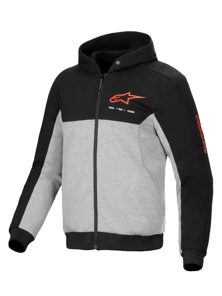 Bunda CHROME V2 Šport, ALPINESTARS (šedá/černá/červená fluo) 2025