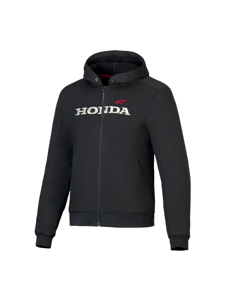 Bunda CHROME V3 Šport HOODIE HONDA kolekce, ALPINESTARS (černá/krémová/červená) 2025