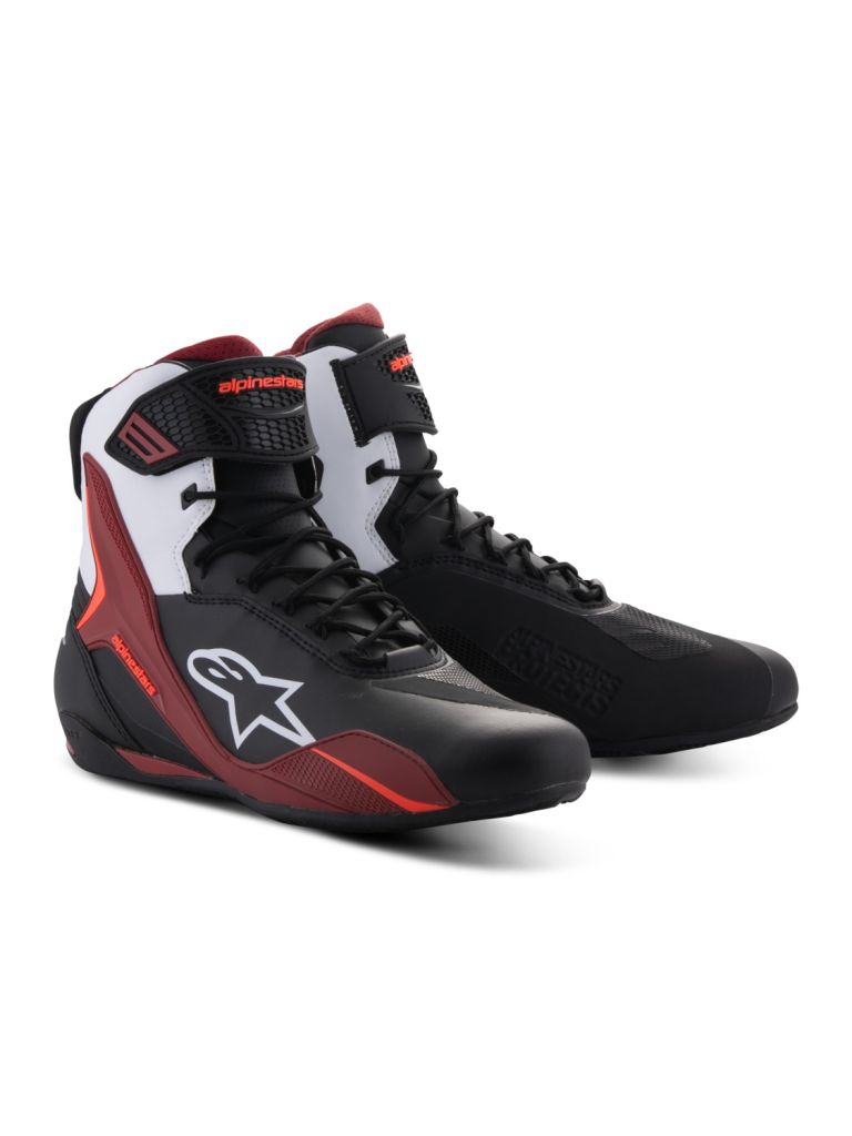 Topánky FASTER-4, ALPINESTARS (černá/bílá/tmavě červená) 2025