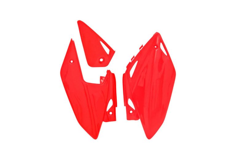 Bočné číslové tabuľky HONDA, RTECH (červené)