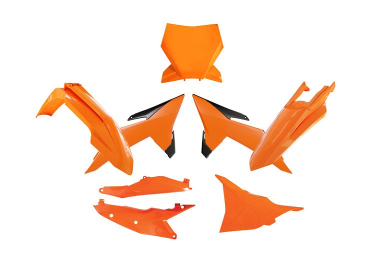 Sada plastov 6 dielov KTM, RTECH (oranžová, čierna)