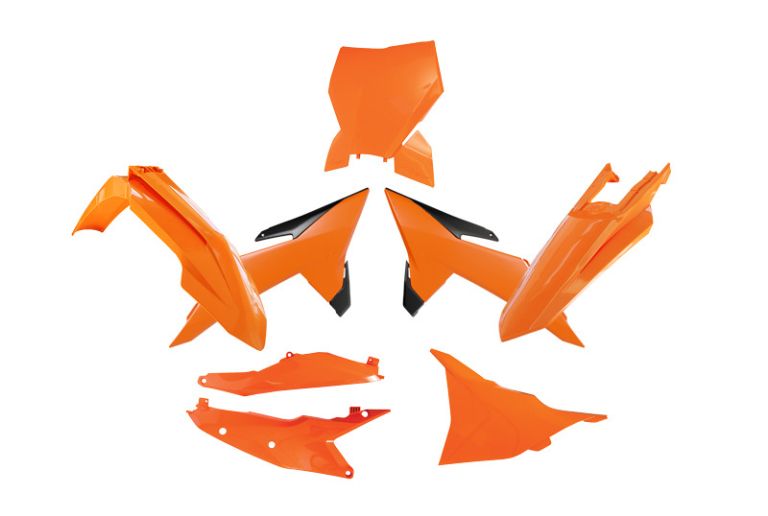 Sada plastov 6 dielov KTM, RTECH (oranžová, čierna)