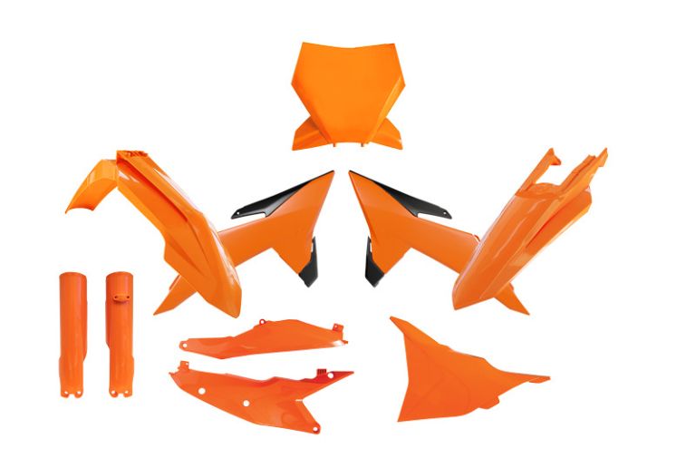 Sada plastov 7 dielov KTM, RTECH (oranžová, čierna)
