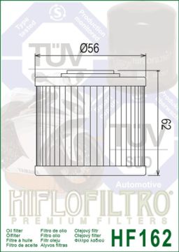 Olejový filter HF162, HIFLOFILTRO