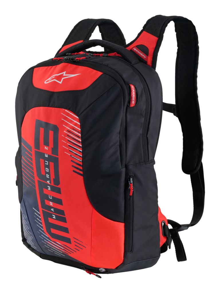 Batoh CITY HUNTER V2 MM93 kolekce, ALPINESTARS (červená fluo/modrá/černá/bílá, objem 22 l) 2025