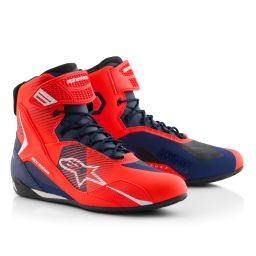 Topánky FASTER-4 MM93 kolekce, ALPINESTARS (červená fluo/modrá/bílá) 2025