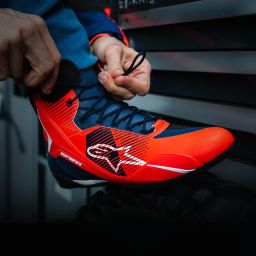 Topánky FASTER-4 MM93 kolekce, ALPINESTARS (červená fluo/modrá/bílá) 2025