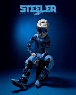 Boty TECH 10 limitovaná edice STEELERS, ALPINESTARS (modrá/světle modrá) 2025