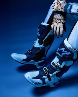 Boty TECH 10 limitovaná edice STEELERS, ALPINESTARS (modrá/světle modrá) 2025