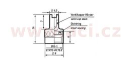 čepička ventilku GP3-04 kovová (sada 10 ks)