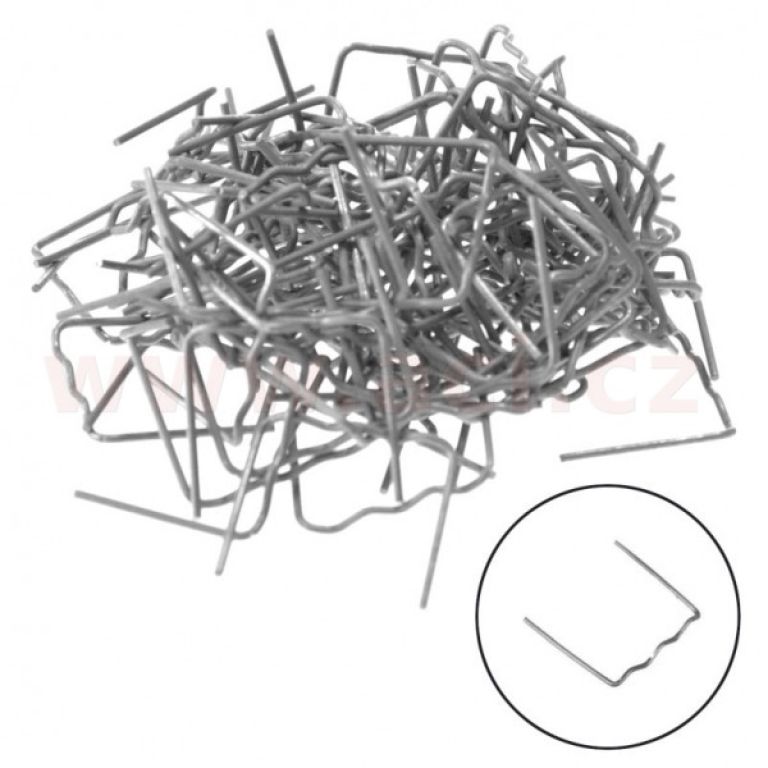Sponky na svařování plastu typ vlna 0.8mm, 100 ks