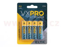 Baterie alkalická UltraDigital AA LR6, 1.5 V (4 ks)