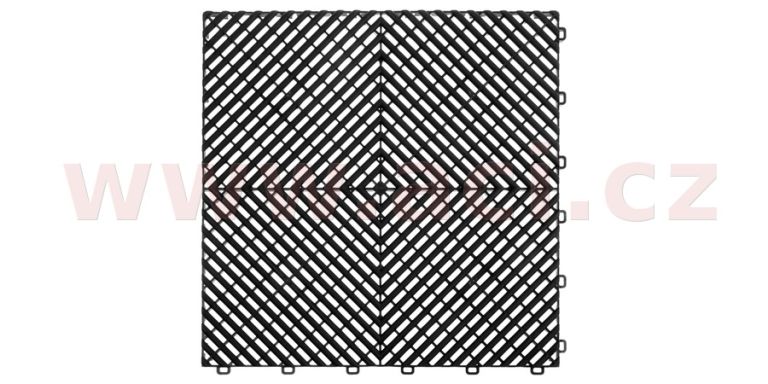 Plastová dlaždice žebrovaná 40x40x1,8 cm PVC (černá)