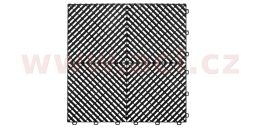 Plastová dlaždice žebrovaná 40x40x1,8 cm PVC (černá)