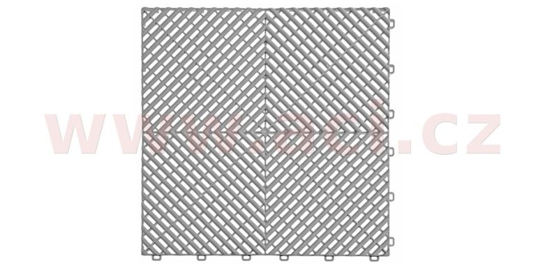 Plastová dlaždice žebrovaná 40x40x1,8 cm PVC (šedá)