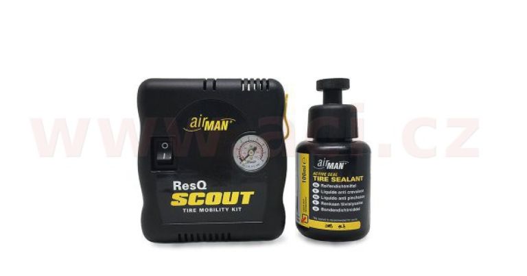 AIRMAN ResQ Scout VO poloautomatická opravná sada pneu MOTO 100 ml