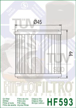 Olejový filter HF593, HIFLOFILTRO
