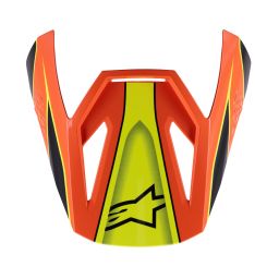 šilt pre prilby S-M3 FRAY, ALPINESTARS (černá/oranžová/žlutá fluo/tyrkysová)