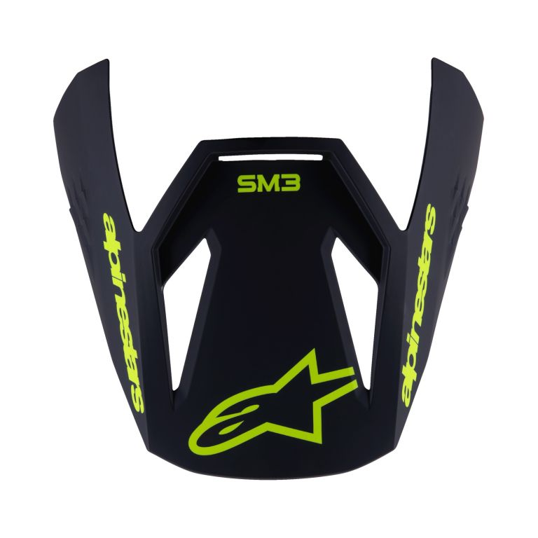 šilt pre prilby S-M3 RADIUM, ALPINESTARS (čierna mat/šedá/žlutá fluo)