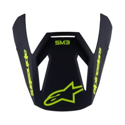 šilt pre prilby S-M3 RADIUM, ALPINESTARS (čierna mat/šedá/žlutá fluo)