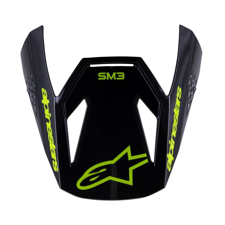 šilt pre prilby S-M3 RADIUM, ALPINESTARS (žltá fluo/černá/modrá)
