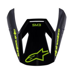 šilt pre prilby S-M3 RADIUM, ALPINESTARS (žltá fluo/černá/modrá)