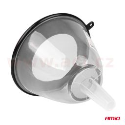 Plastový trychtýř s filtrem a polovičním víčkem, průměr 13,5 cm