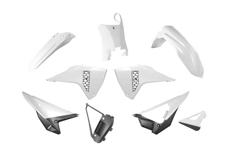 Kompletné sada plastov REVOLUTION 5 dielov HONDA, RTECH (biela)