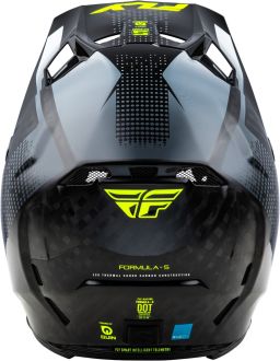 Prilba FORMULA S CARBON, FLY RACING - USA (šedá/hi-vis)
