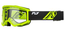 Okuliare FOCUS, FLY RACING - USA detské (černé/Hi-vis - číre plexi)