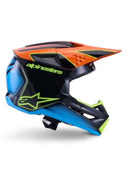 Prilba S-M3 FRAY, ALPINESTARS (černá/oranžová fluo/žlutá fluo/tyrkysová) 2026