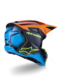 Prilba S-M3 FRAY, ALPINESTARS (černá/oranžová fluo/žlutá fluo/tyrkysová) 2026