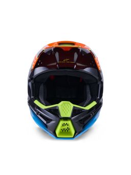 Prilba S-M3 FRAY, ALPINESTARS (černá/oranžová fluo/žlutá fluo/tyrkysová) 2026
