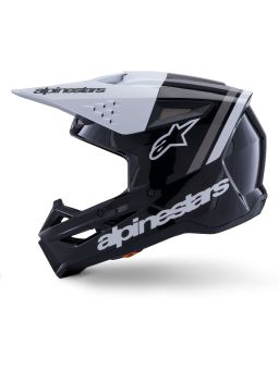 Prilba S-M3 RADIUM, ALPINESTARS (černá/bílá/šedá) 2026