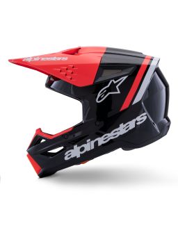Prilba S-M3 RADIUM, ALPINESTARS (černá/červená fluo/bílá) 2026