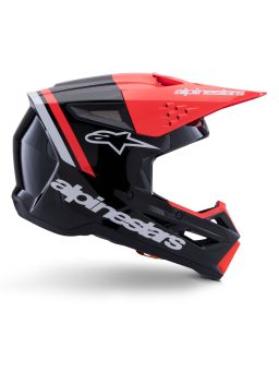 Prilba S-M3 RADIUM, ALPINESTARS (černá/červená fluo/bílá) 2026