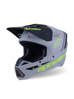 Prilba S-M3 RADIUM, ALPINESTARS (šedá mat/žlutá fluo/černá) 2026