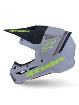 Prilba S-M3 RADIUM, ALPINESTARS (šedá mat/žlutá fluo/černá) 2026