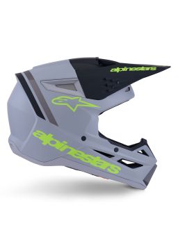 Prilba S-M3 RADIUM, ALPINESTARS (šedá mat/žlutá fluo/černá) 2026
