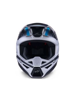 Prilba S-M3 HEAT, ALPINESTARS (stříbrná/modrá/černá matná) 2026