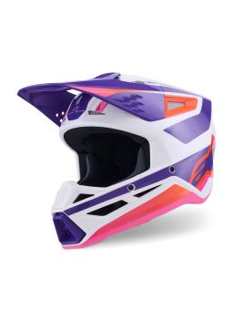 Prilba S-M3 HEAT, ALPINESTARS (bílá/fialová/růžová) 2026
