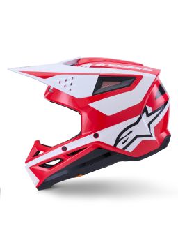 Prilba S-M3 HEAT, ALPINESTARS (červená/bílá/černá) 2026