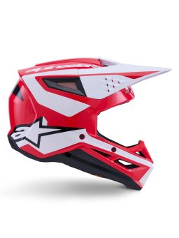 Prilba S-M3 HEAT, ALPINESTARS (červená/bílá/černá) 2026