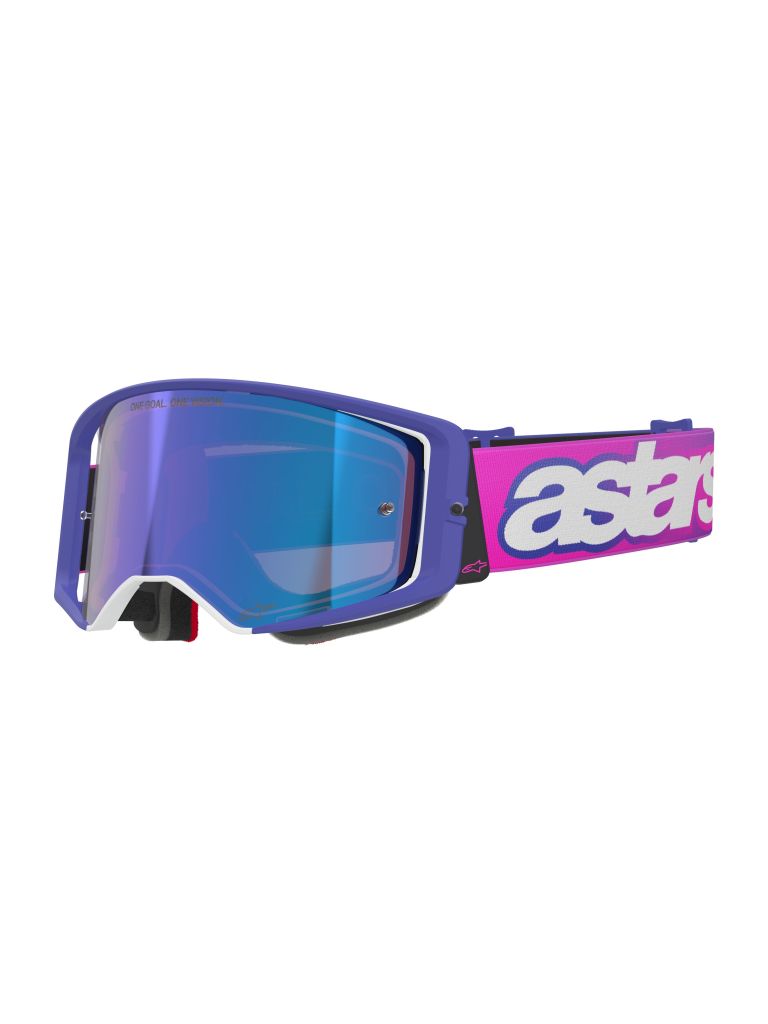 Okuliare SUPERTECH VISION VISTA, ALPINESTARS (fialová/růžová fluo, zrkadlové modré plexi) 2026