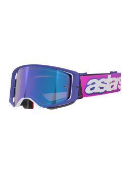 Okuliare SUPERTECH VISION VISTA, ALPINESTARS (fialová/růžová fluo, zrkadlové modré plexi) 2026