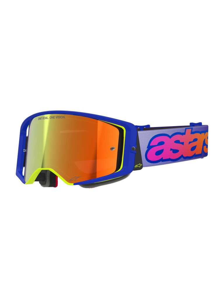Okuliare SUPERTECH VISION VISTA, ALPINESTARS (modrá/žlutá/fialová, zrkadlové červené plexi) 2026